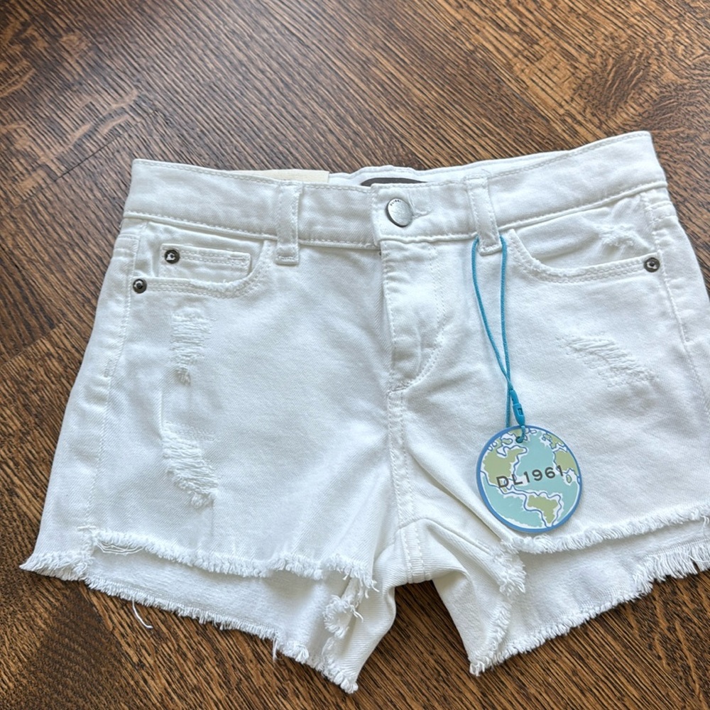 NWT DL1961 Girls White Denim Lucy Shorts